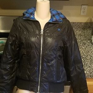 Hurley coat soft puff on the outside, soft flannel